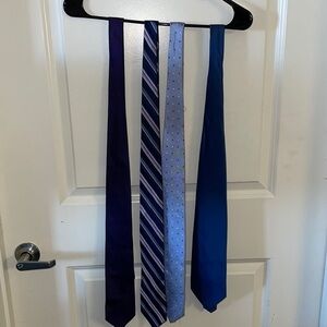 Blue and purples ties